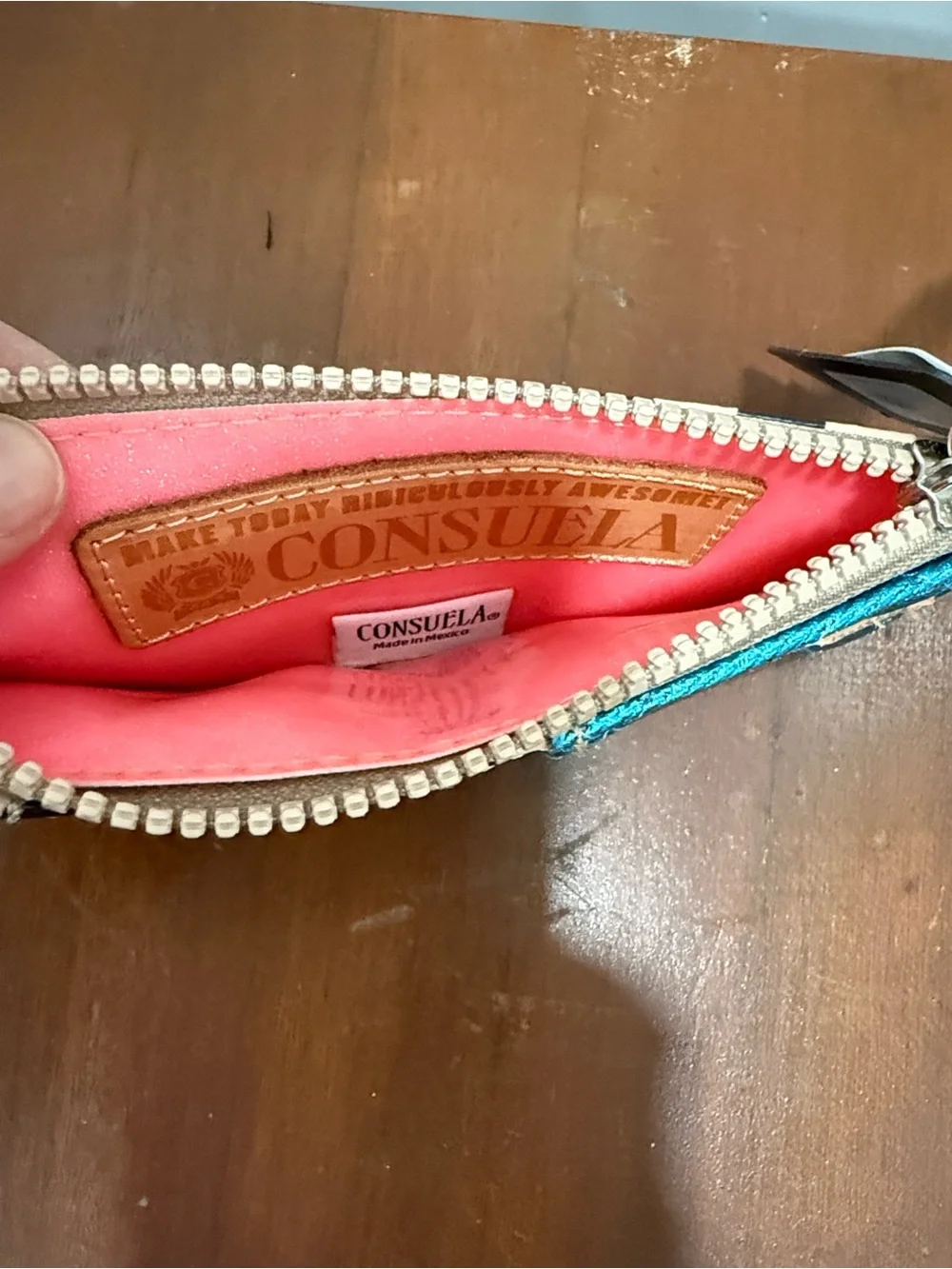 Consuela Amish Blue Quilted Wristlet Card Holder
